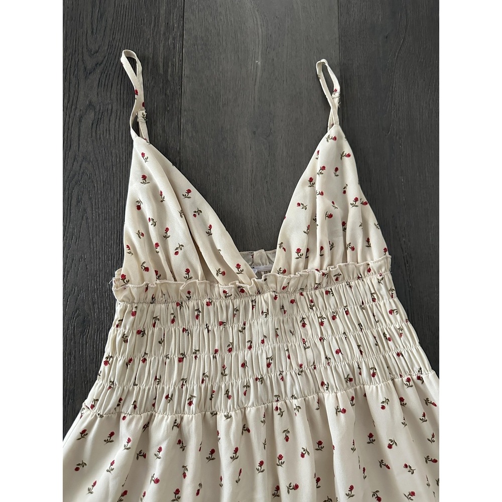 Princess Polly Dress Womens US 6 Small Ivory Floral Maxi Adjustable Strap Summer - Picture 4 of 12